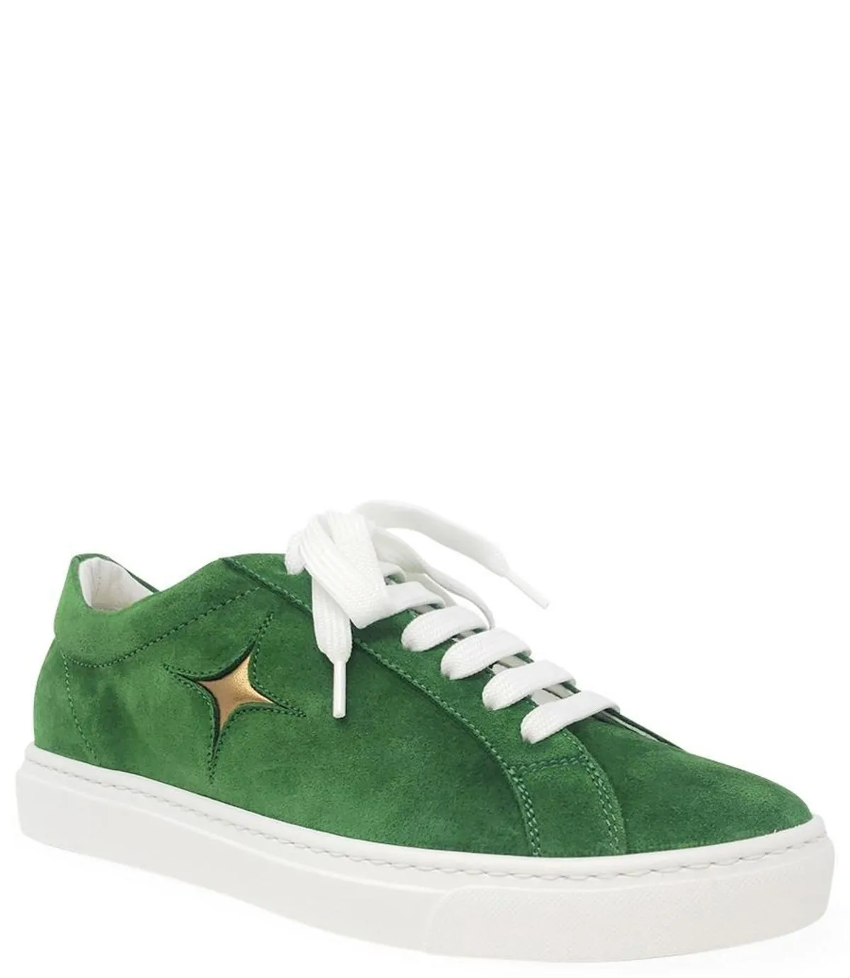 Green Suede Sirius Star Womens Sneaker - Green