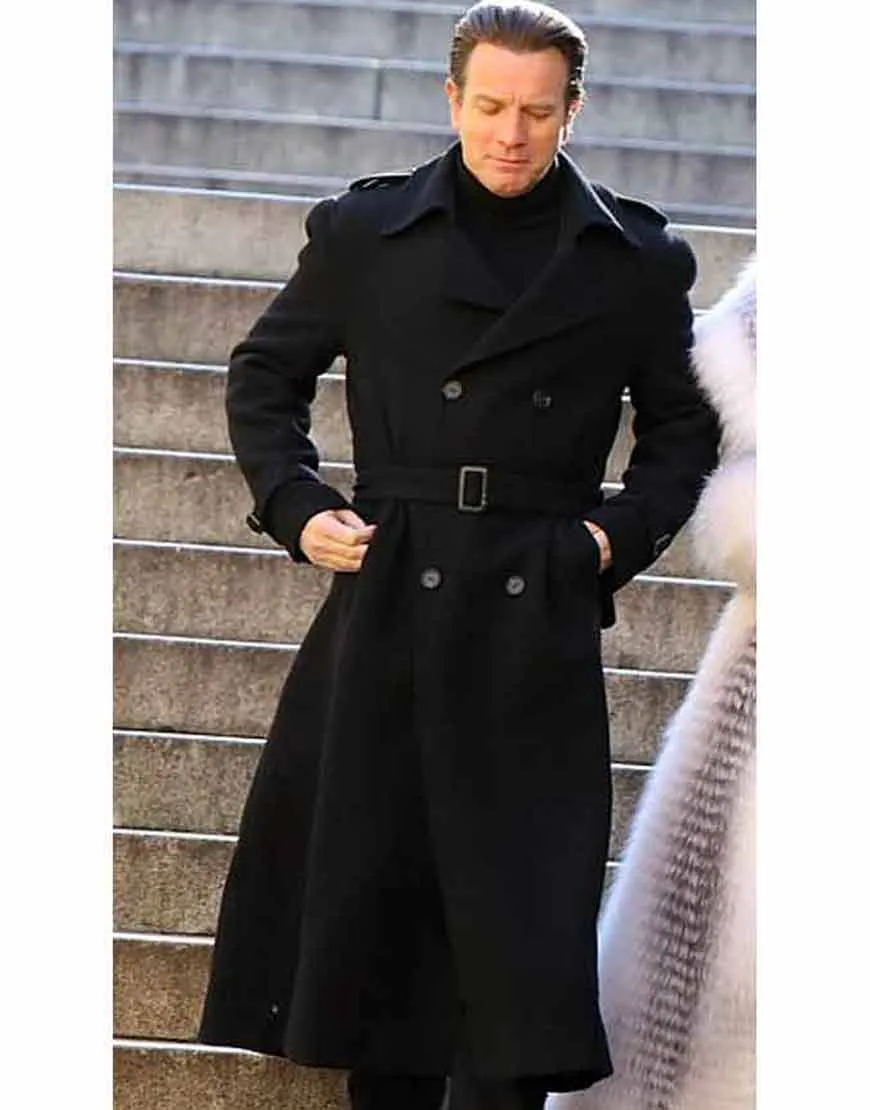 Halston 2021 Ewan McGregor Double-Breasted Coat | Ujackets.com