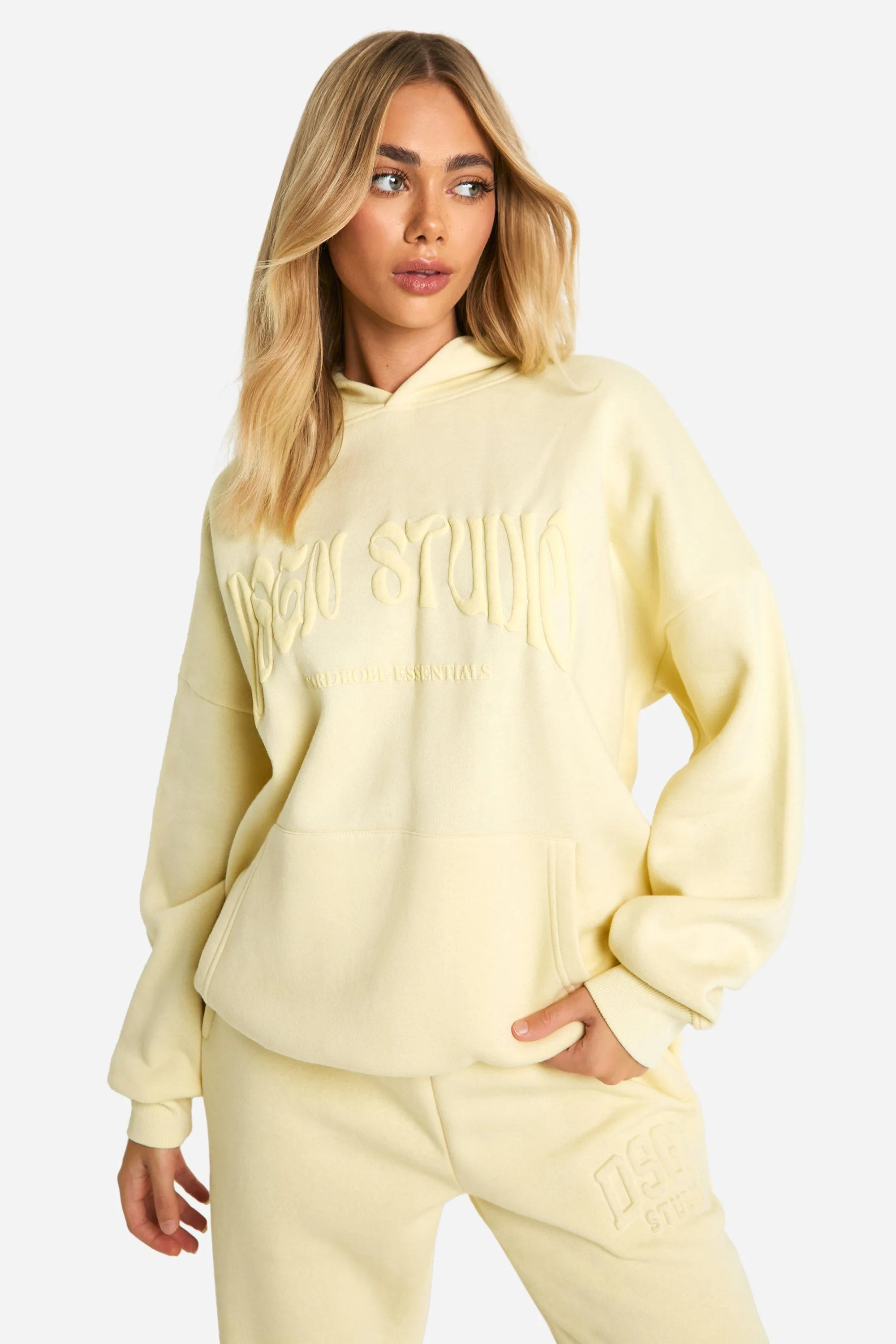 Hoodies & Sweatshirts | Dsgn Bubble Puff Print Overdyed Oversized Hoodie | boohoo