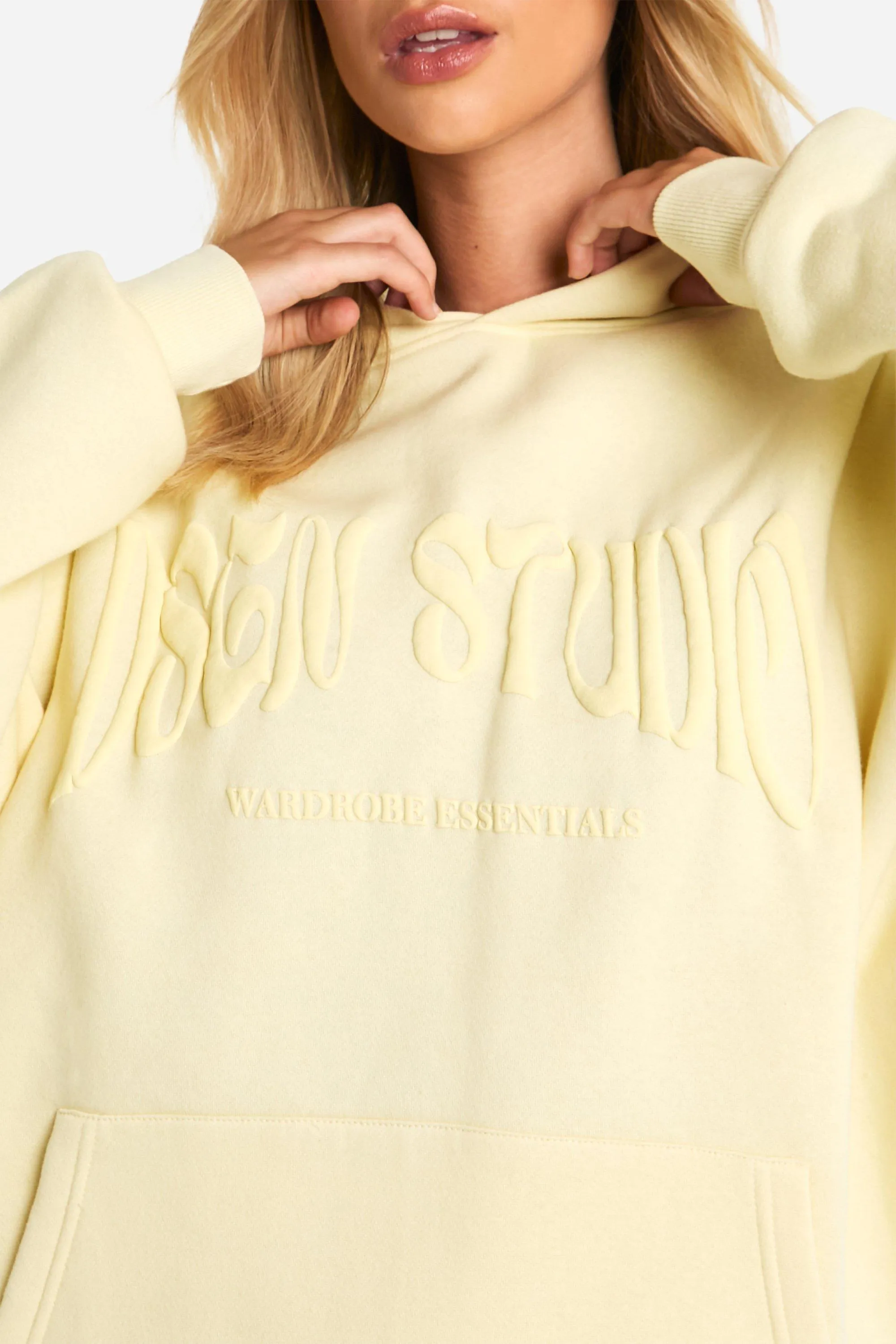 Hoodies & Sweatshirts | Dsgn Bubble Puff Print Overdyed Oversized Hoodie | boohoo