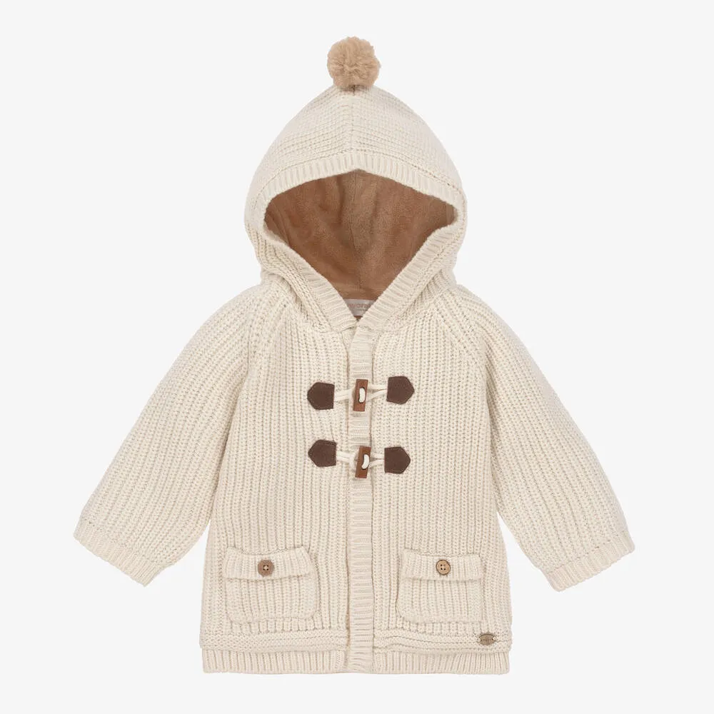 Ivory Knitted Cotton Pram Coat