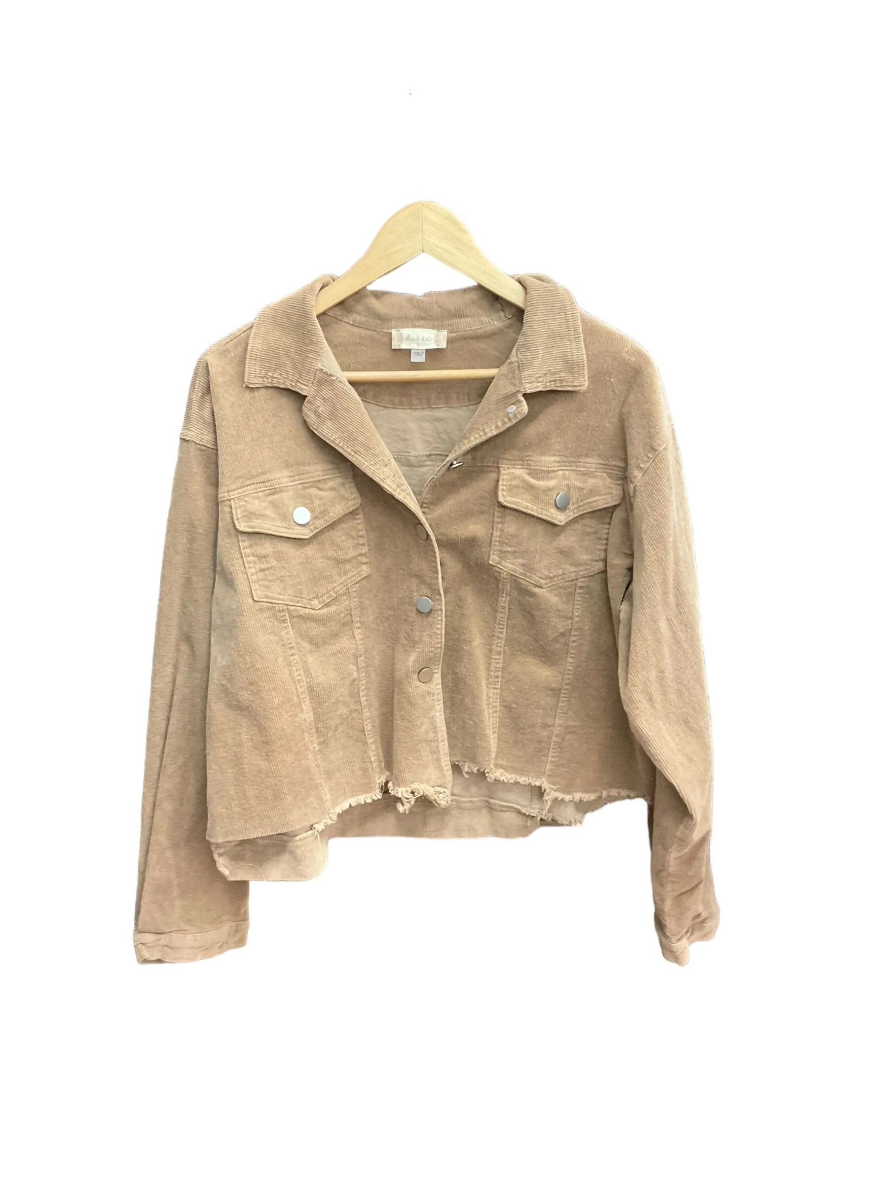 Jacket Shirt By Altard State In Tan, Size: L