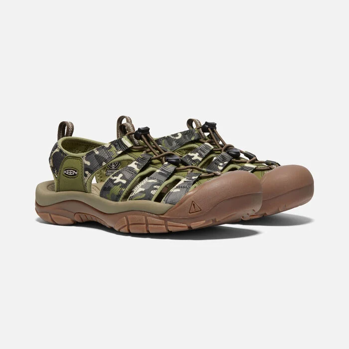 Keen Mens Newport H2 Fisherman Water Sandal- Camo/ Olive Drab