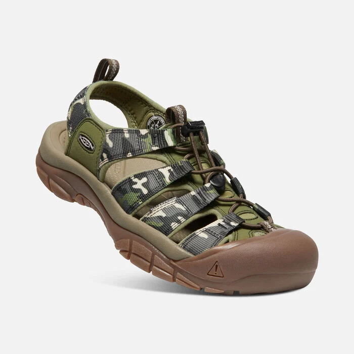 Keen Mens Newport H2 Fisherman Water Sandal- Camo/ Olive Drab