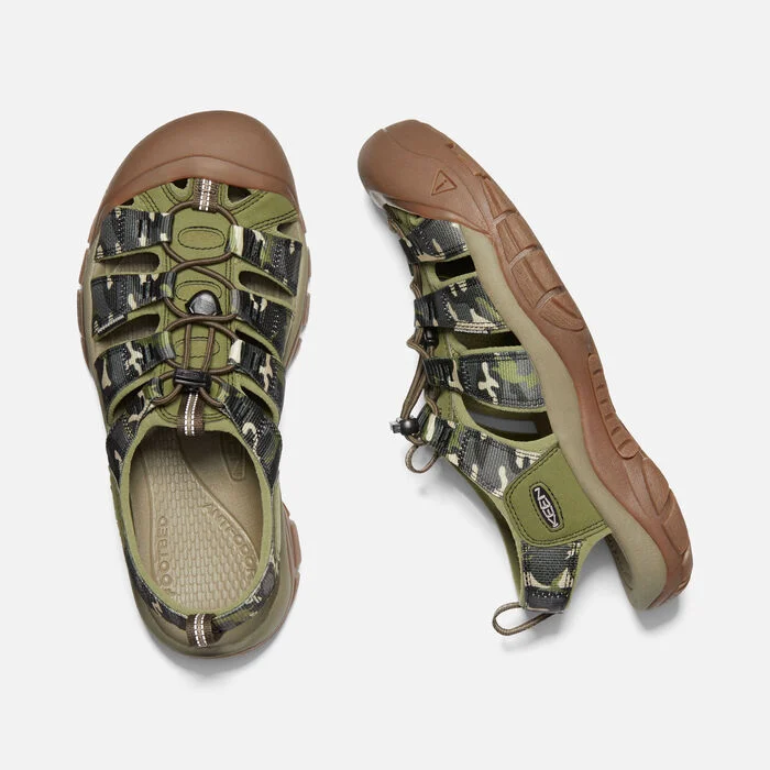 Keen Mens Newport H2 Fisherman Water Sandal- Camo/ Olive Drab