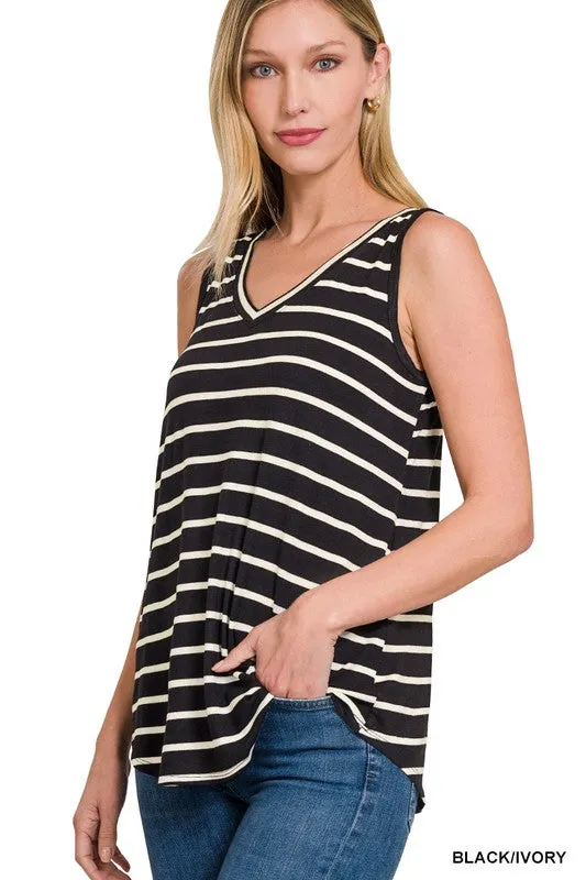 Layer Up Club Striped Tank