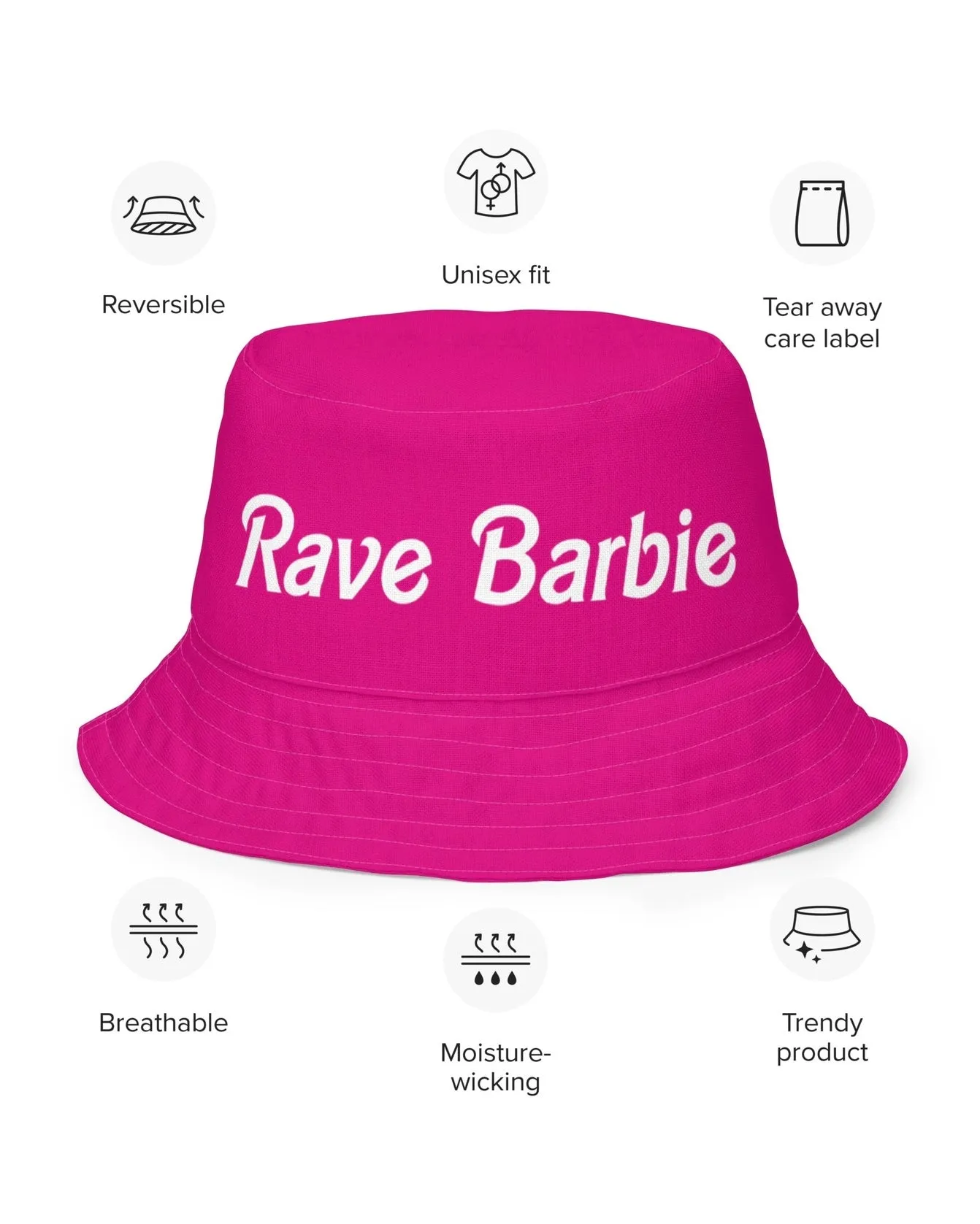 Let's Go Party x Rave Reversible Bucket Hat