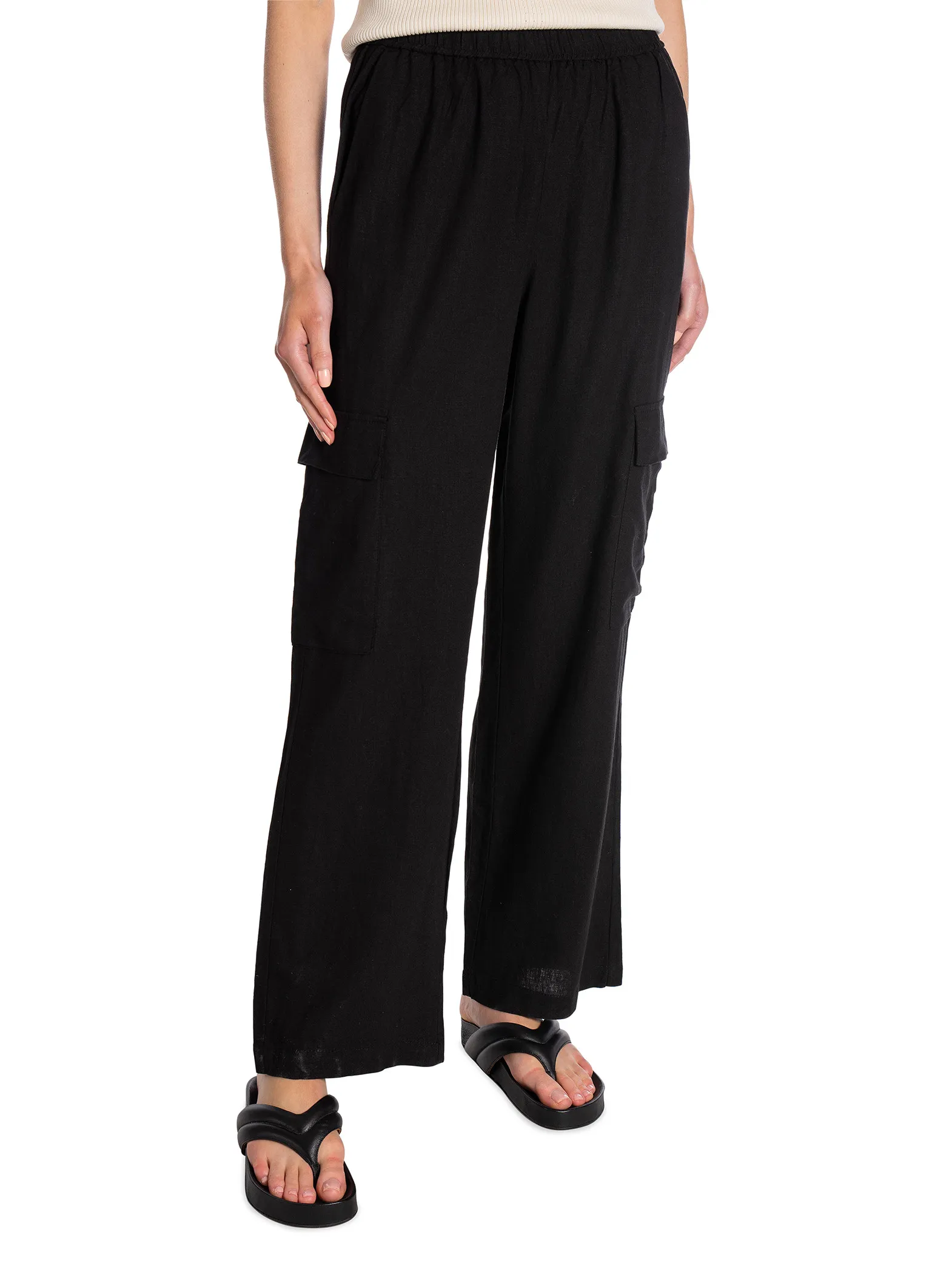 LEVETE ROOM PANTS NAJA BLACK