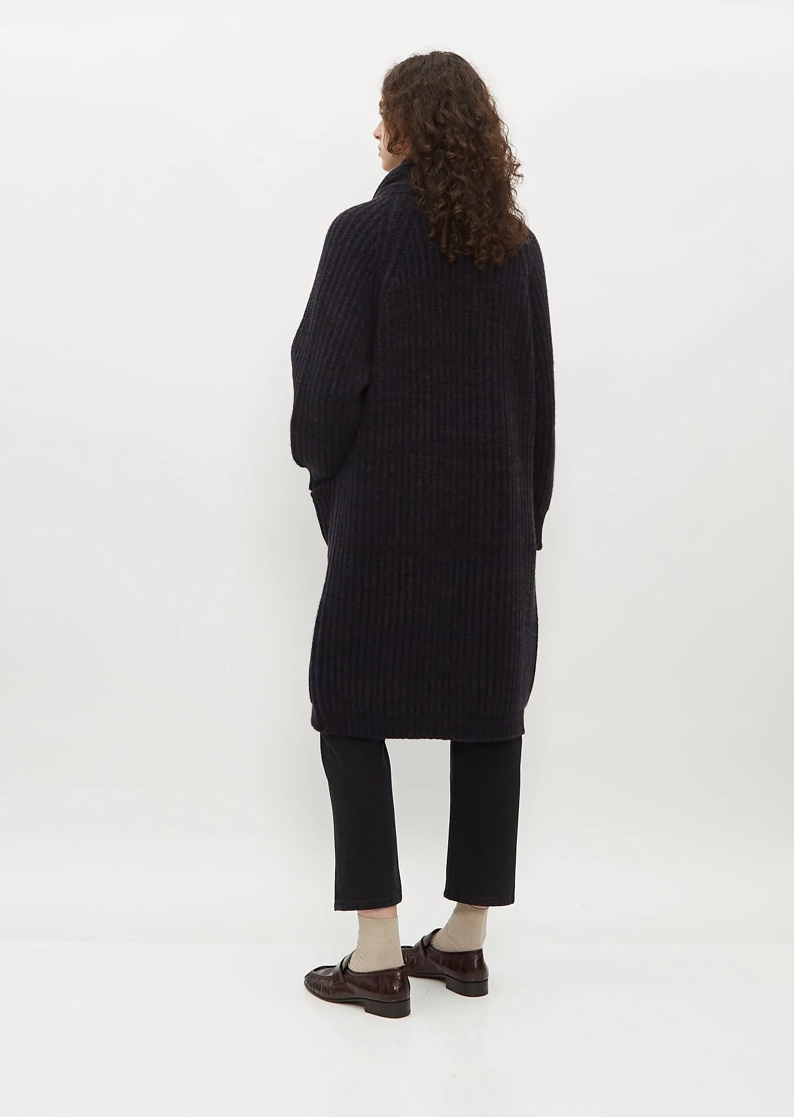 Lounge Knitted Coat — Dark Mix