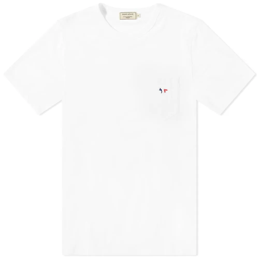 Maison Kitsuné Tricolour Fox Patch T-ShirtWhite