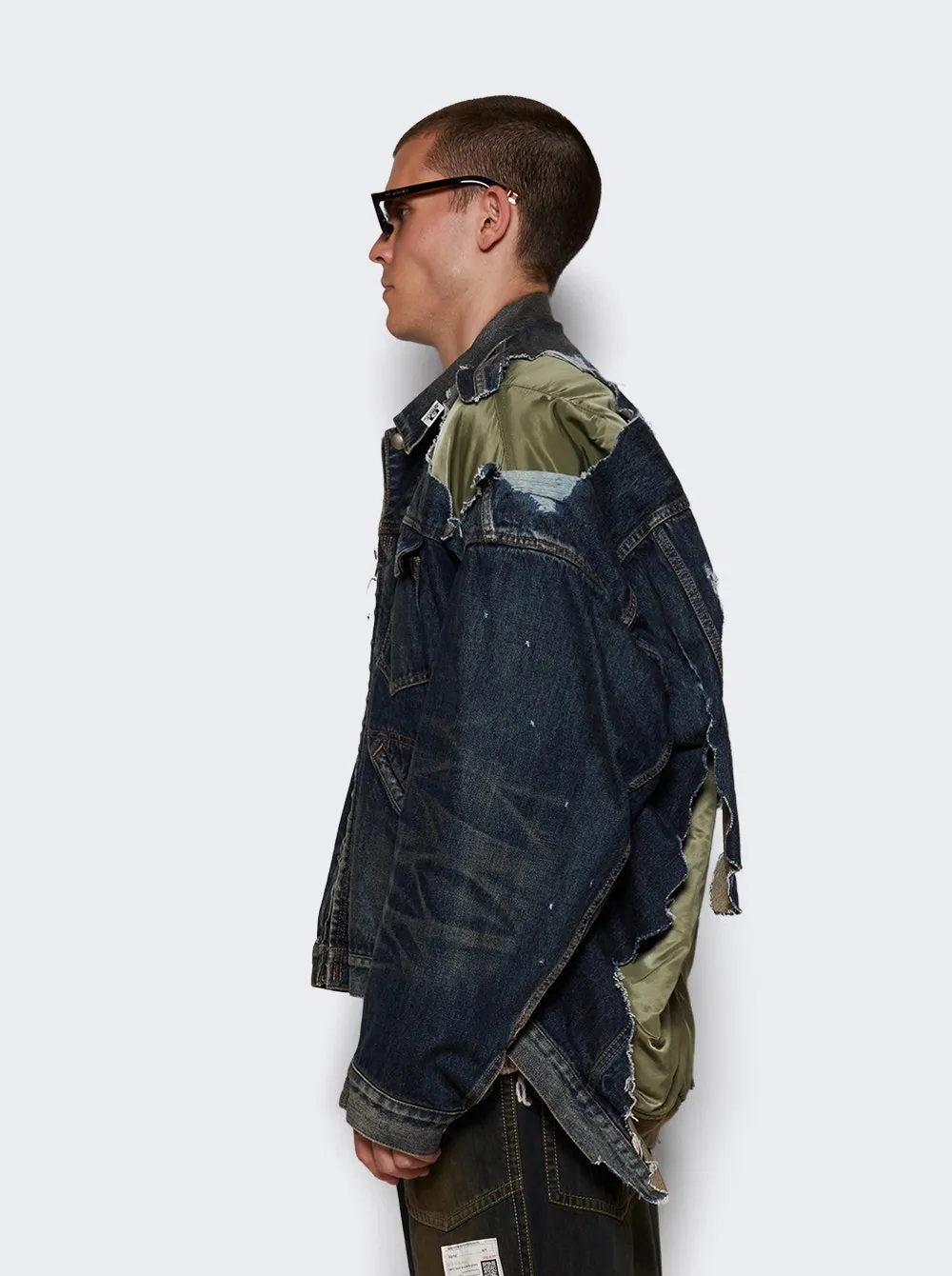 Maison MIHARA YASUHIRO   Layerd Denim × Flight Jacket Indigo 