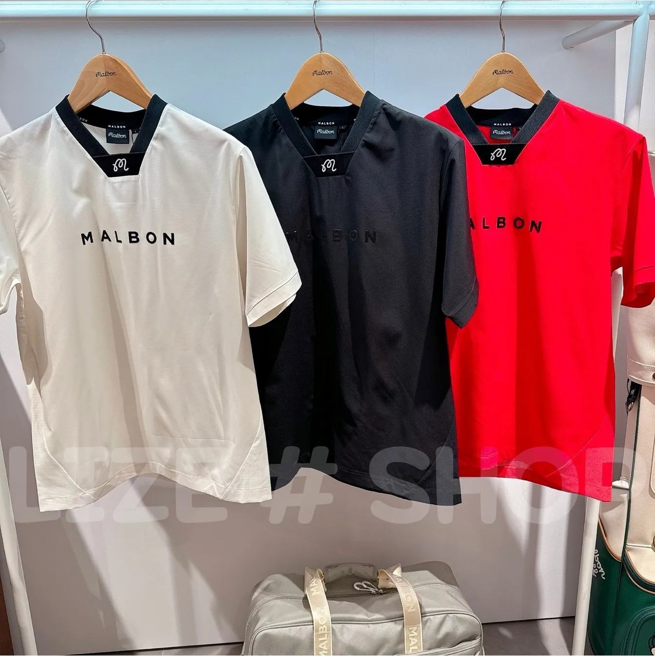 Malbon Golf  |Plain Short Sleeves Logo T-Shirts