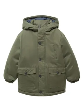 Mango Boys Hooded Coat - Khaki