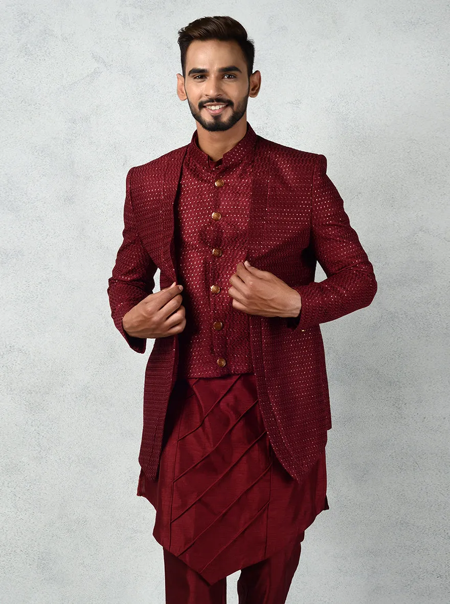 Maroon Indowestern | TULA