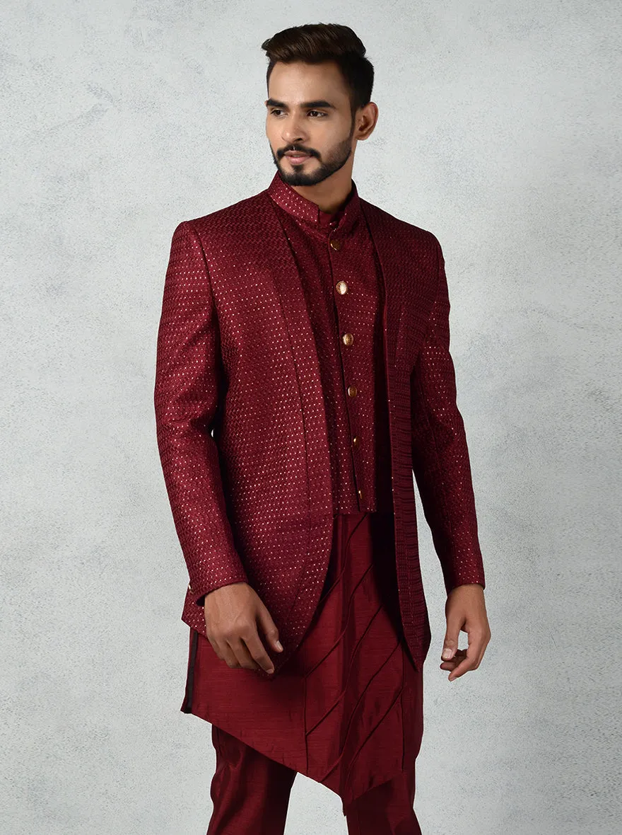 Maroon Indowestern | TULA