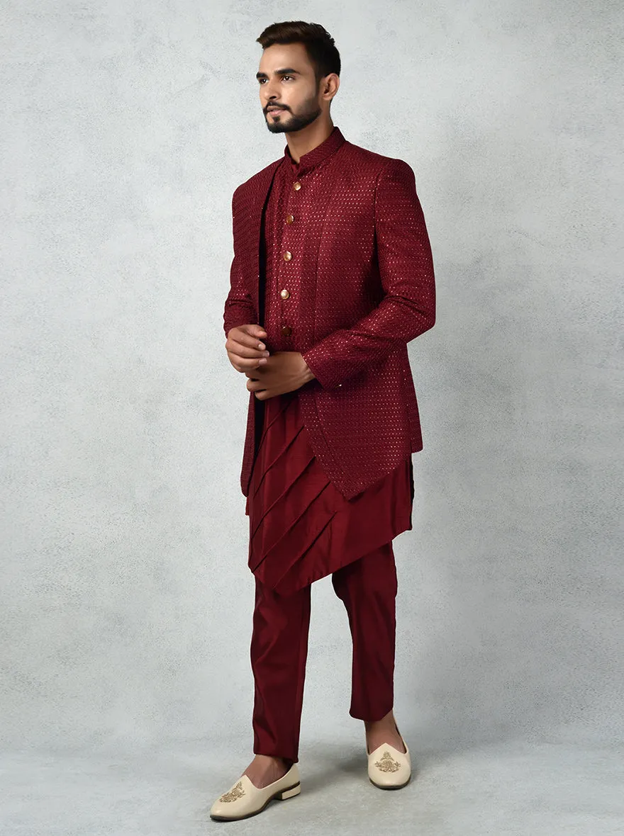 Maroon Indowestern | TULA