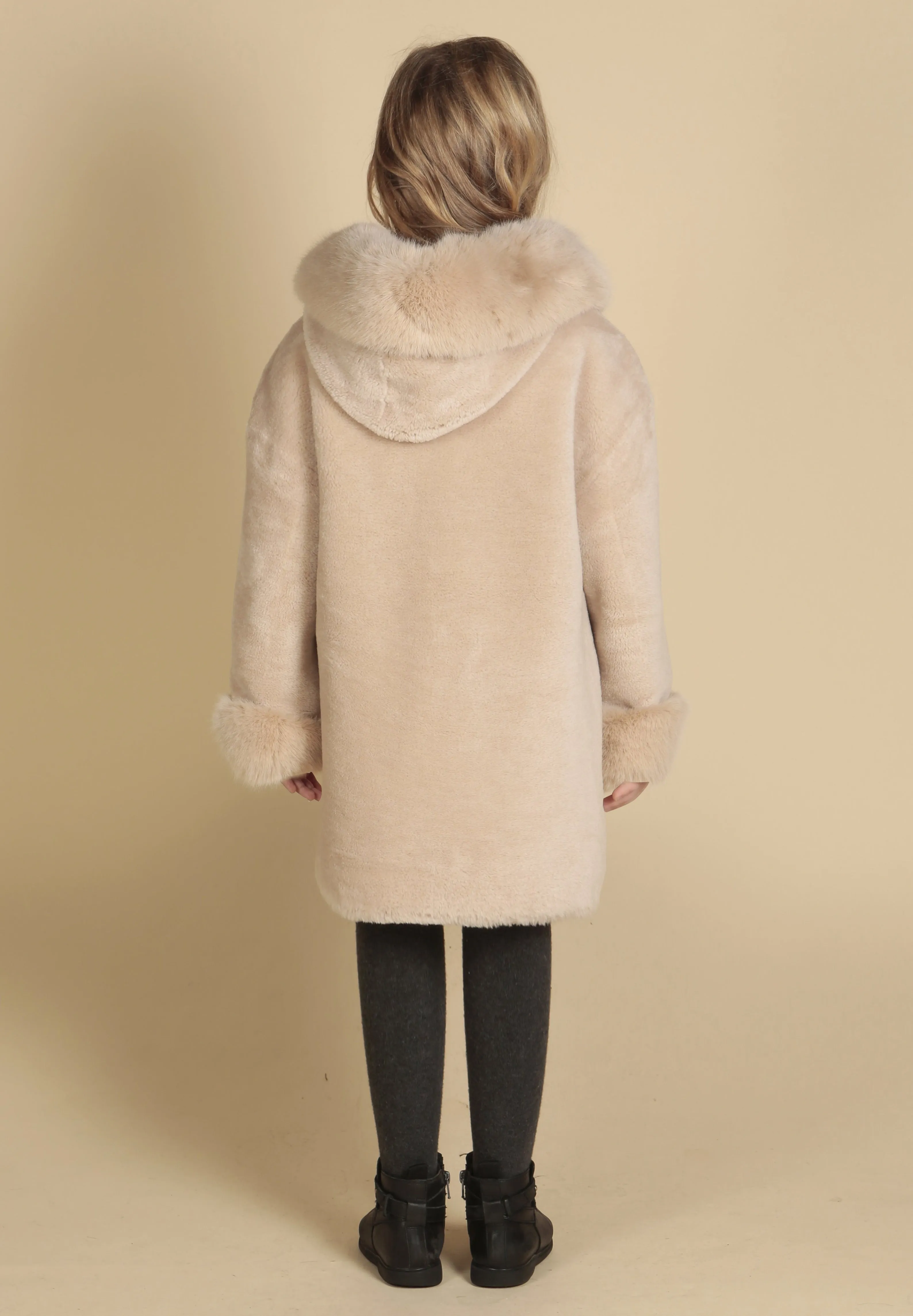 'Mini' 'Jean' Wool Coat in Cammello