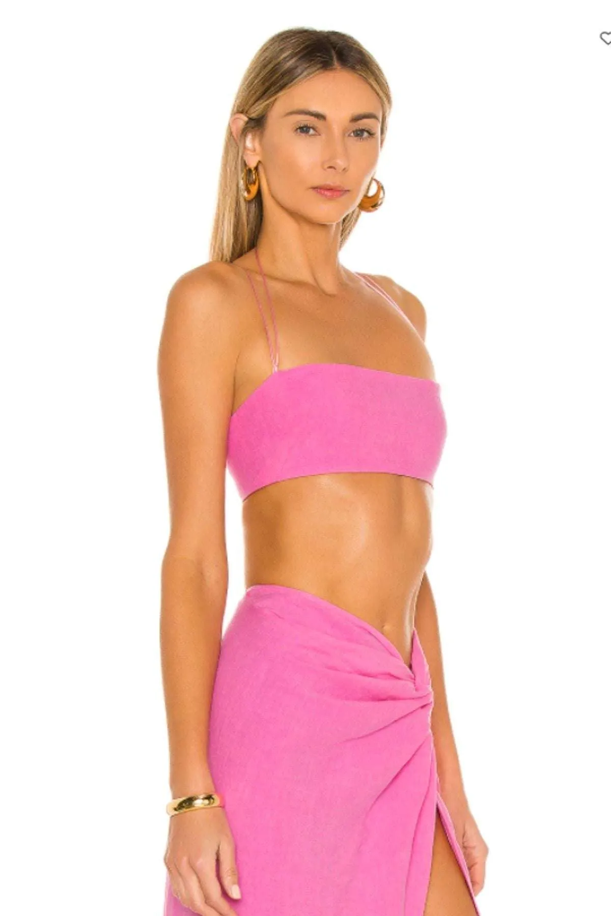 NATALIE ROLT Kaia Skirt + Kylie Crop (Pink) - RRP $440