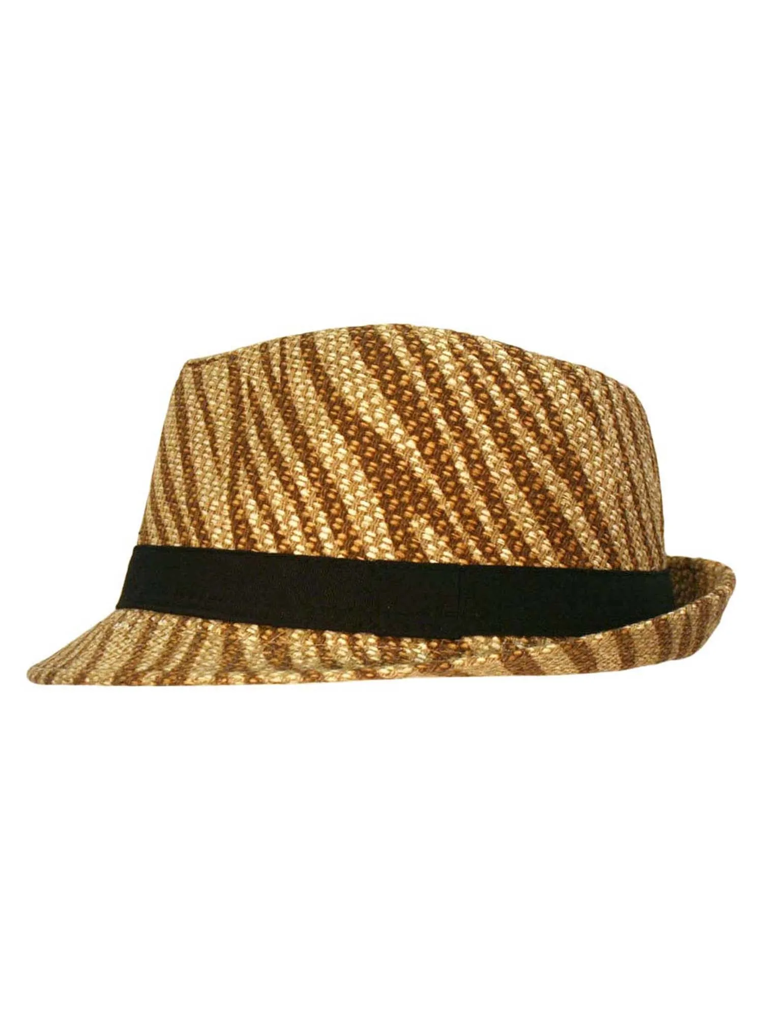 Natural Zebra Print Lightweight Fedora