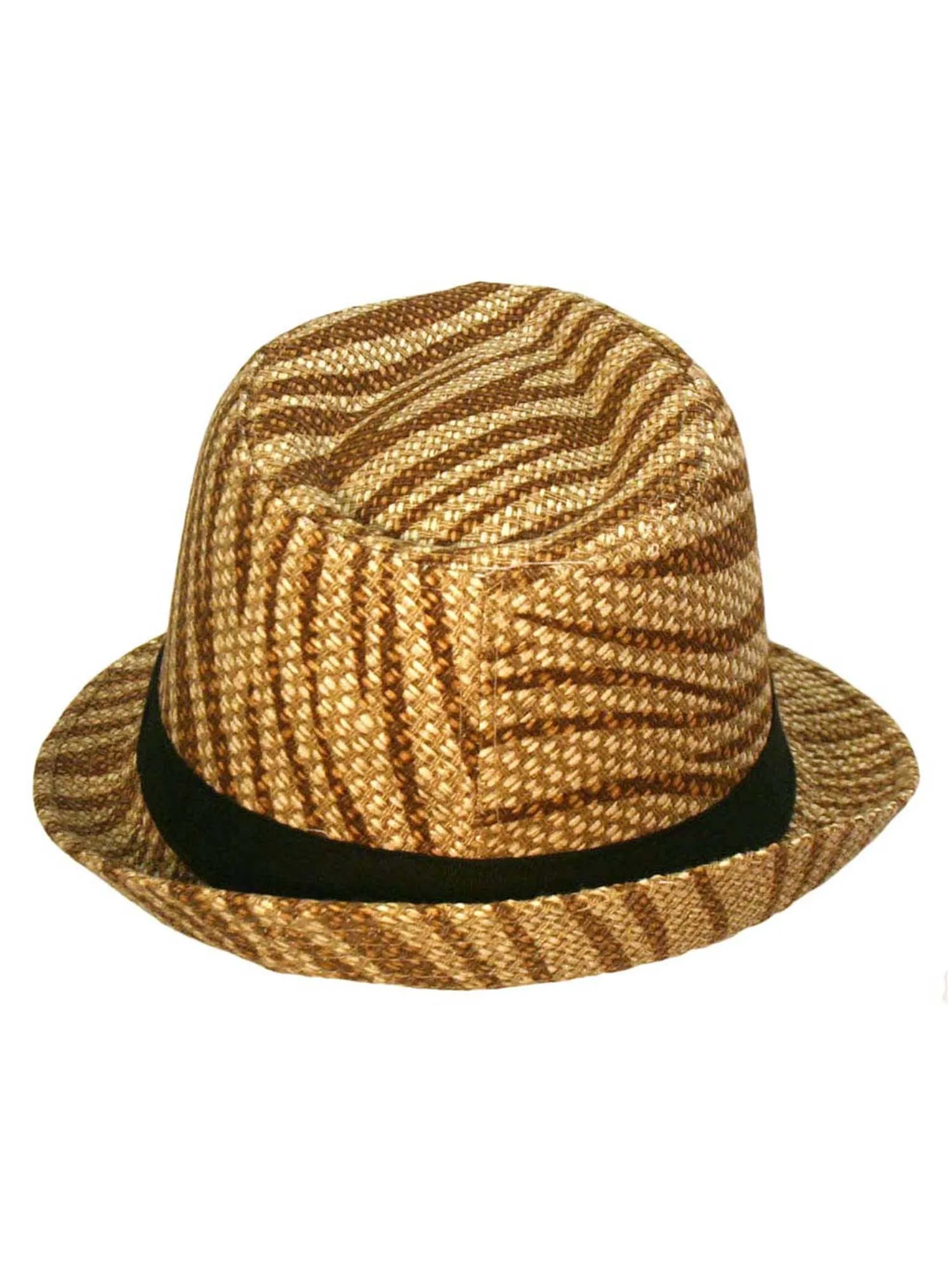 Natural Zebra Print Lightweight Fedora