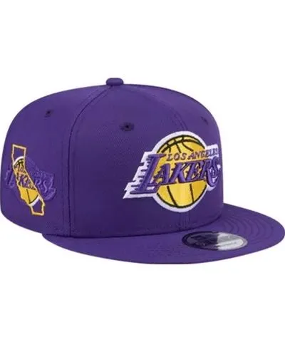 New Era Men's NBA Los Angeles Lakers Injection State Outline 9FIFTY Snapback Hat