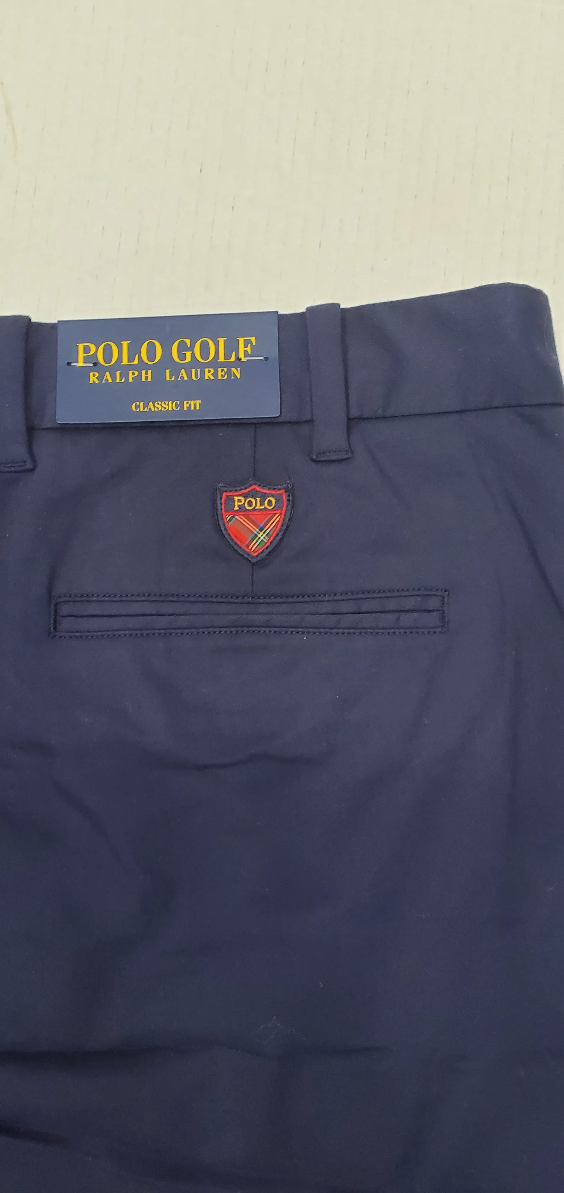 Nwt Polo Ralph Lauren Navy Classic Fit Golf Shorts w/Badge on Back