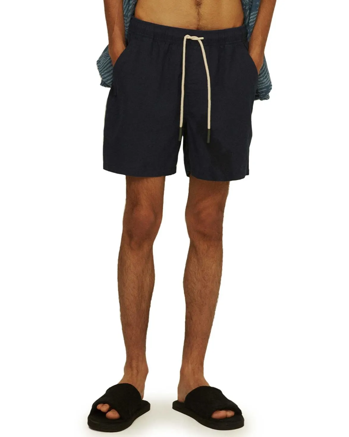 OAS Linen Shorts Navy