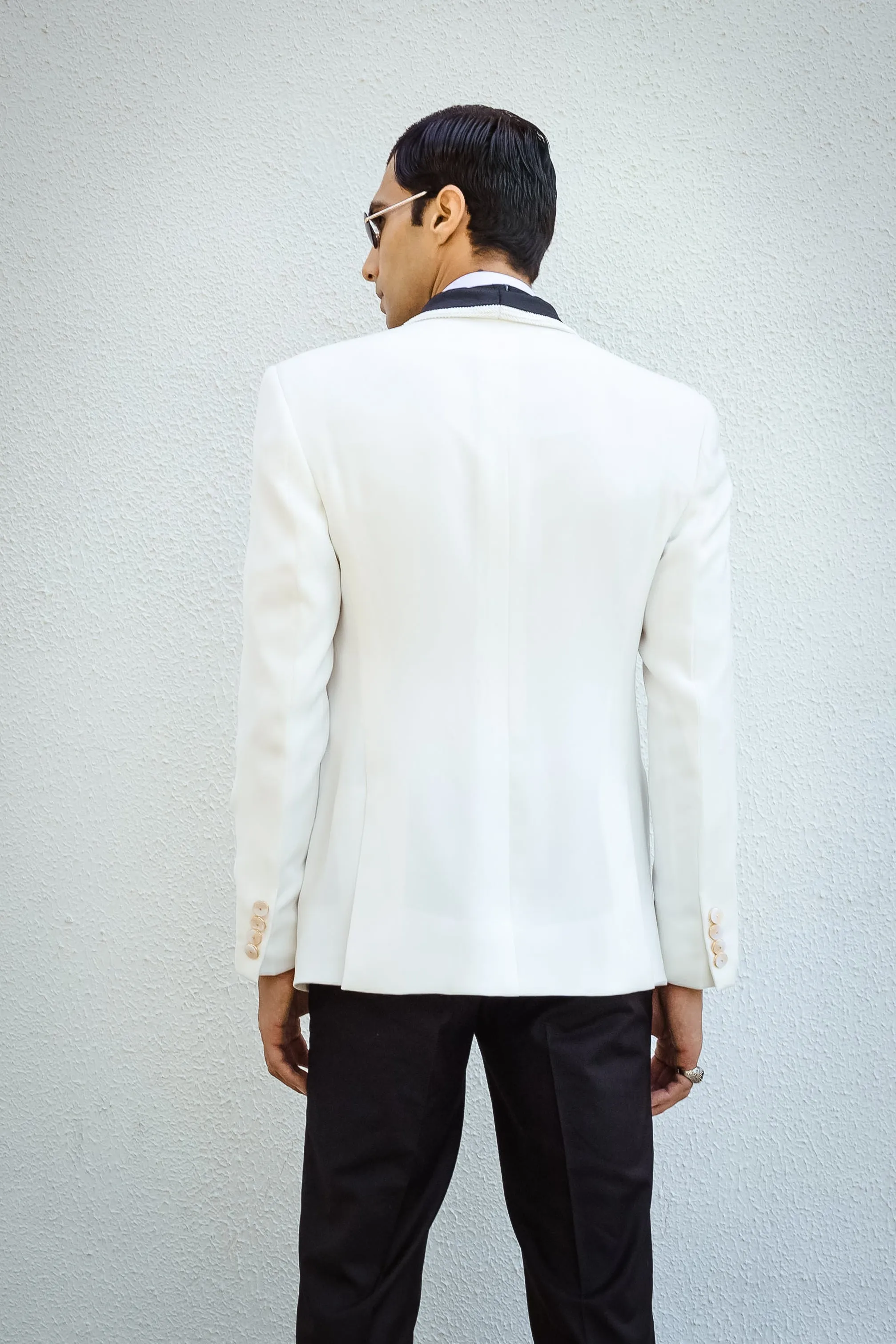 Opaline Ovation White Tuxedo Jacket.