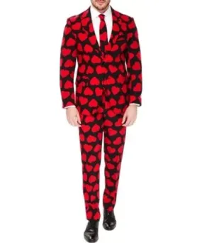 Opposuits Men's King of Hearts 2 Piece Suit + Tie