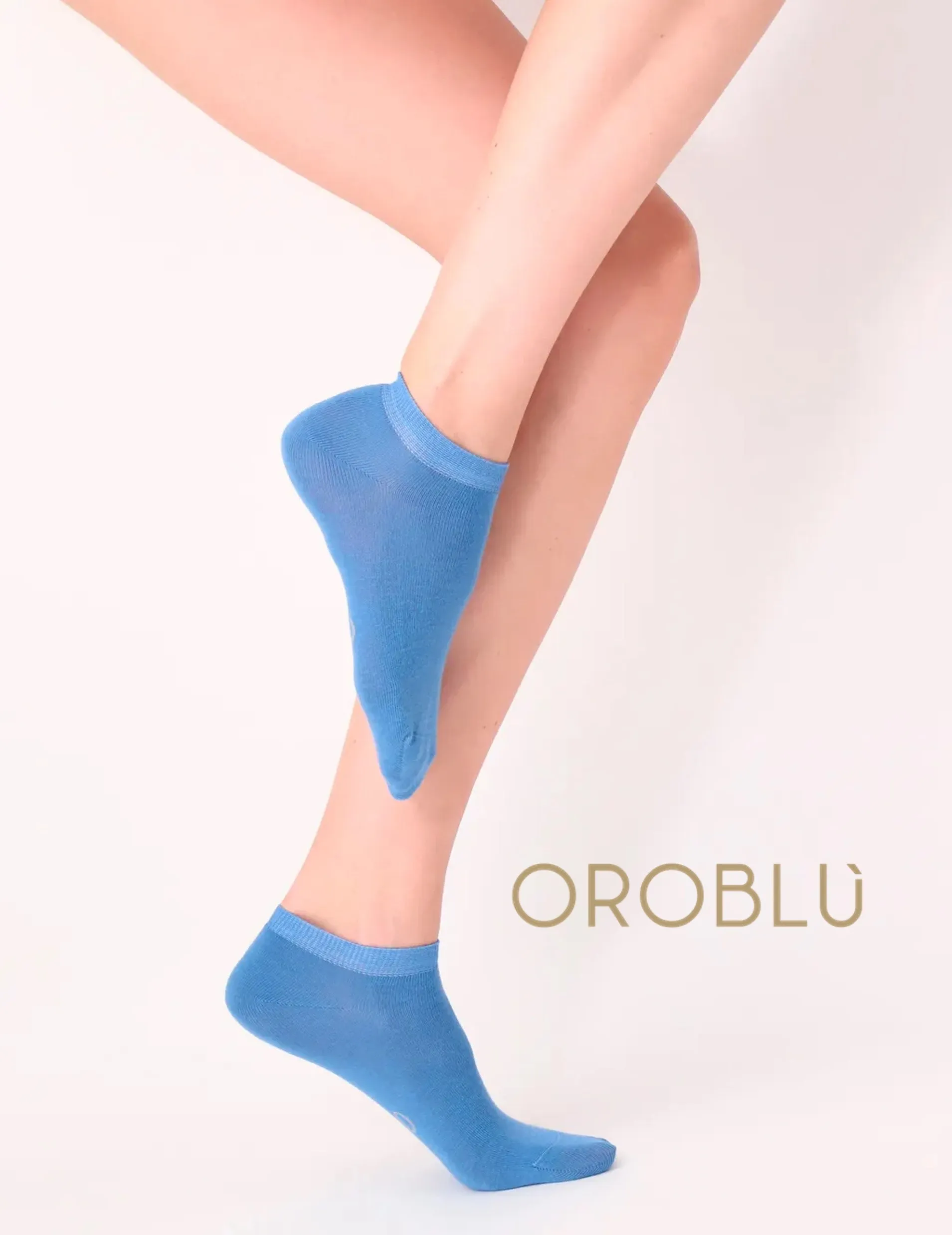 Oroblu Bio Cotton Sneaker Socks Sky VOBC67425