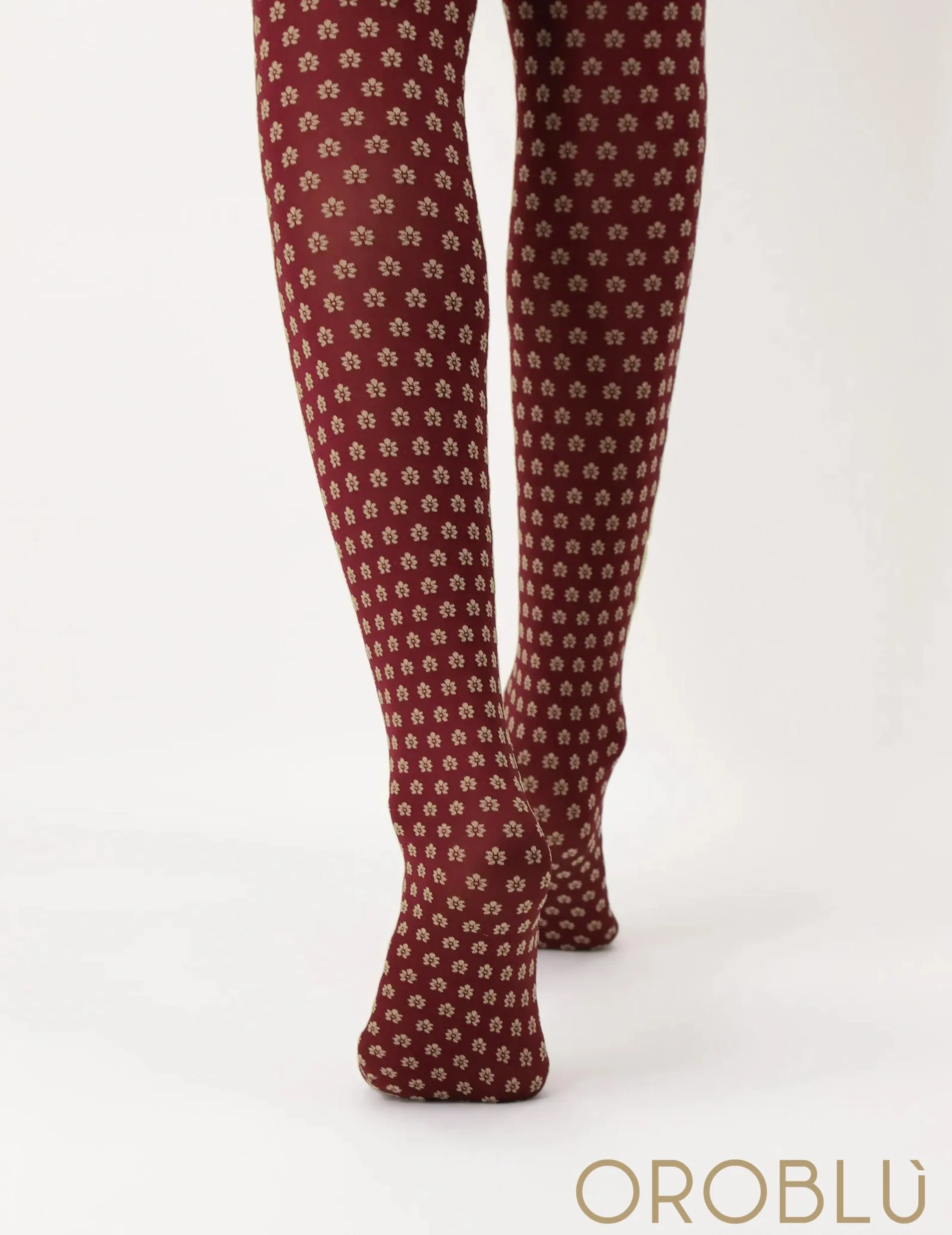 Oroblu Little Flower Tights Bordeaux