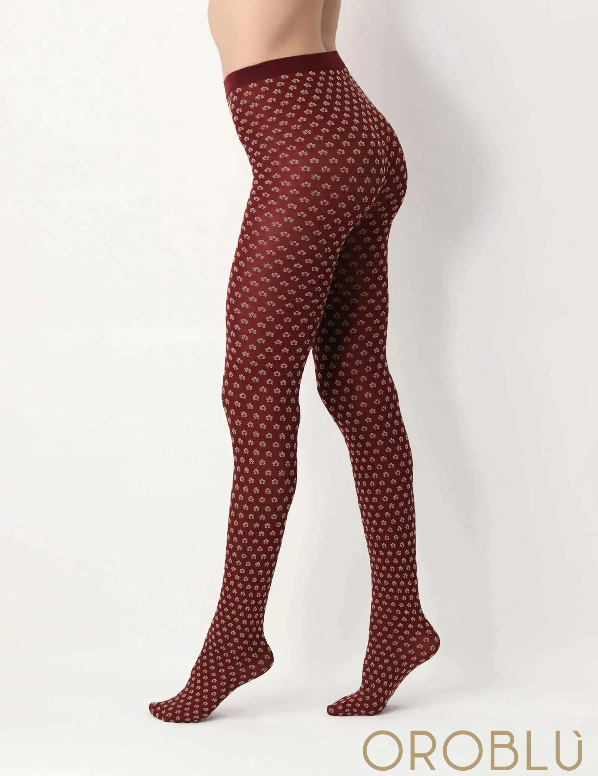 Oroblu Little Flower Tights Bordeaux