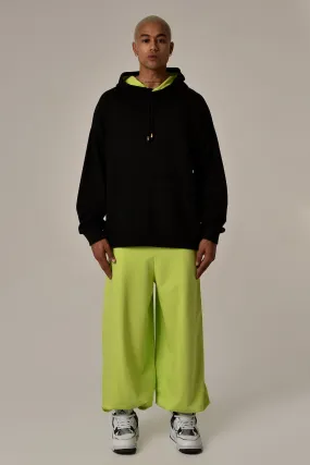 Oversize Hoodie Black Lime