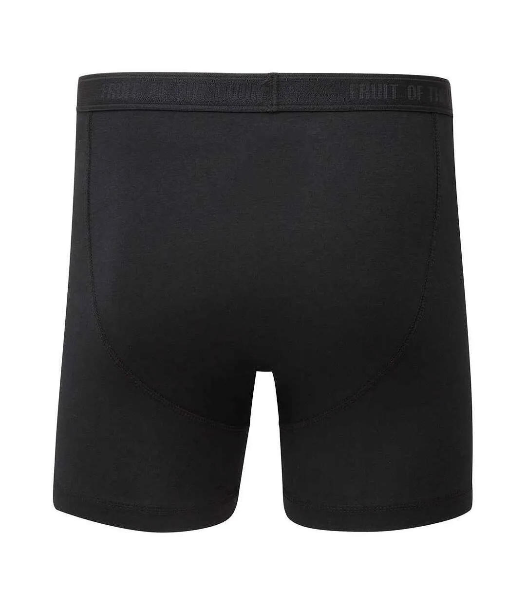 Pack of 2  Mens classic plain boxer shorts  black Fruit of the Loom