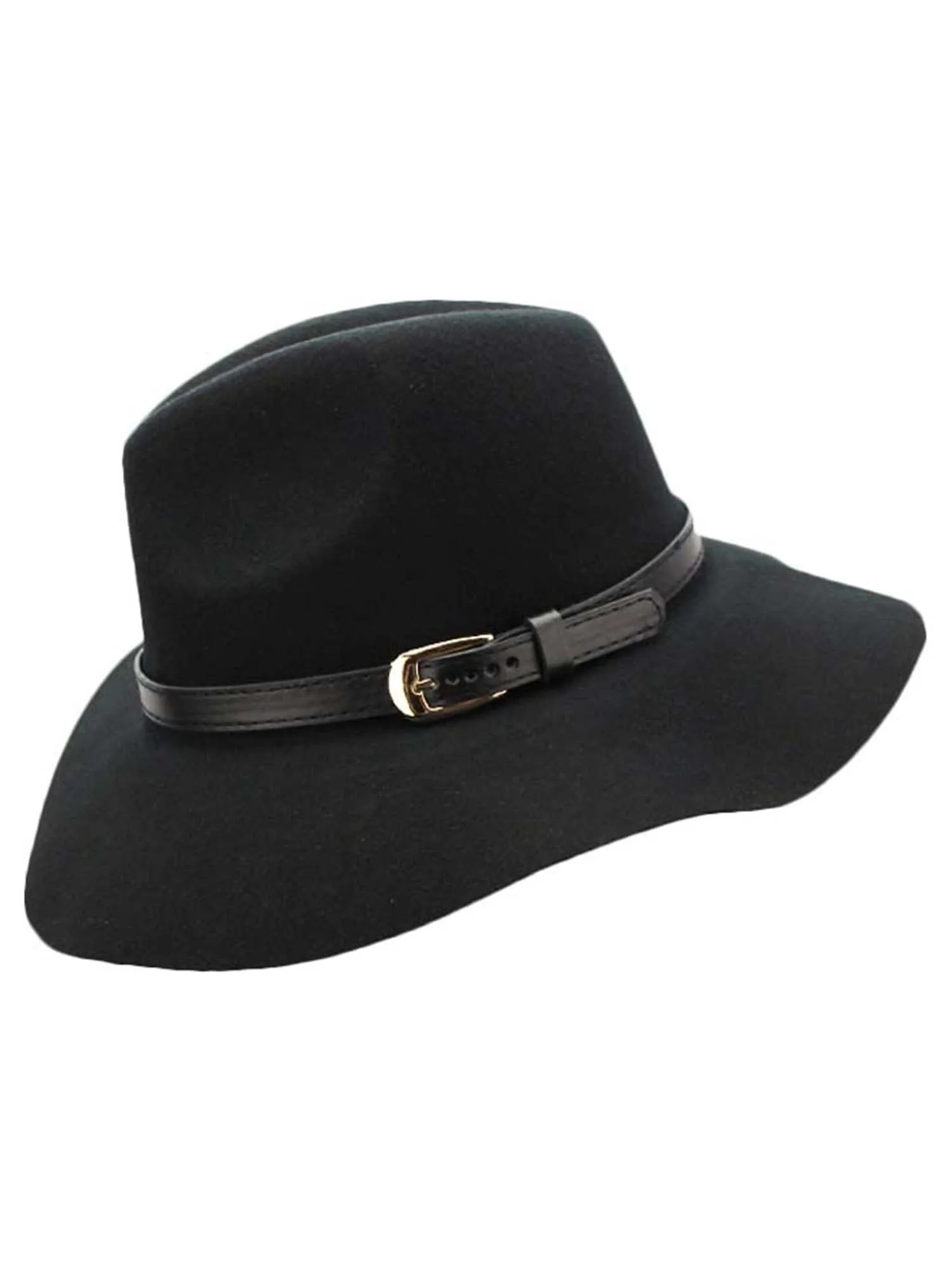 Panama Style Wool Fedora Hat With Buckle