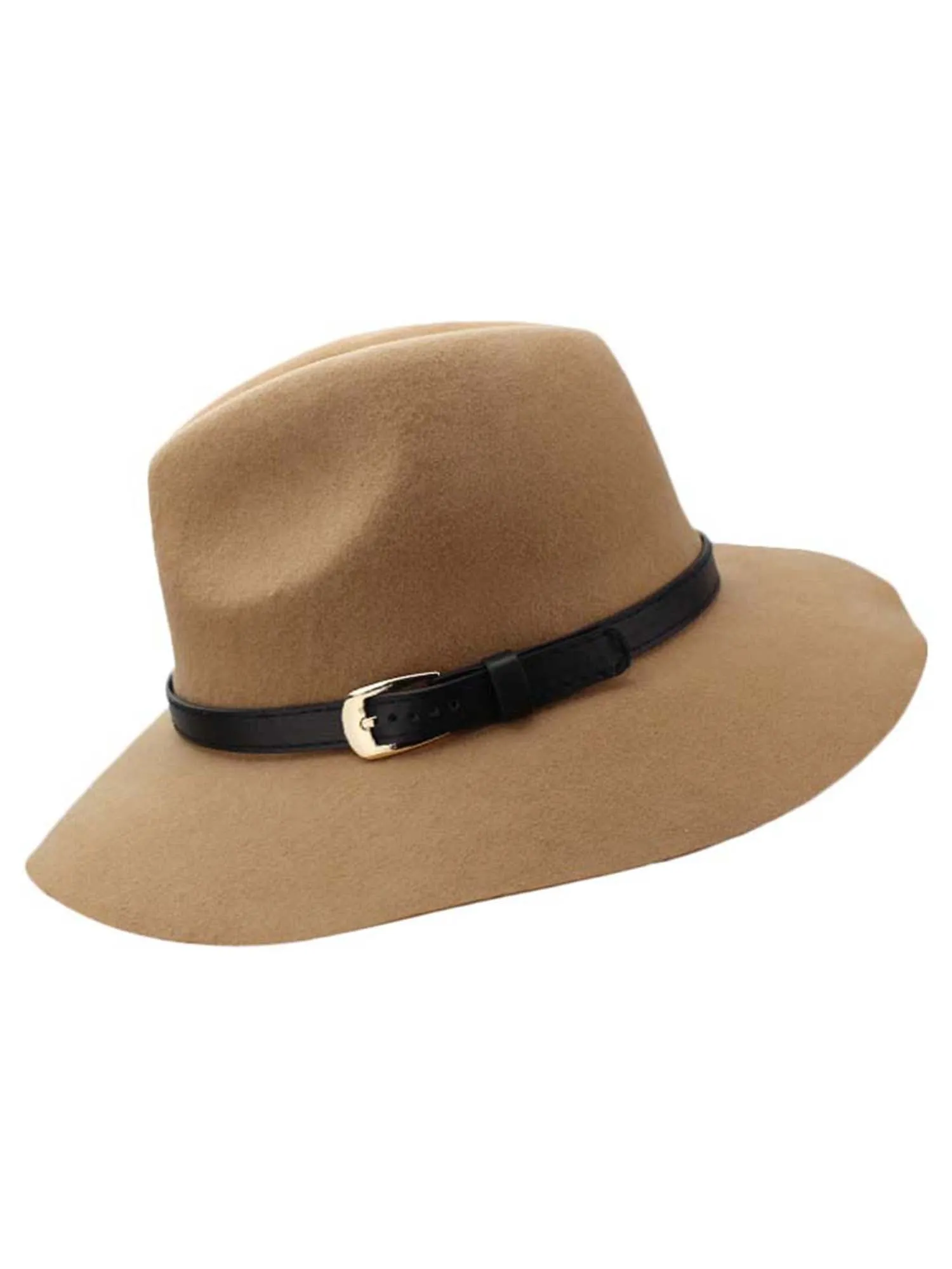 Panama Style Wool Fedora Hat With Buckle