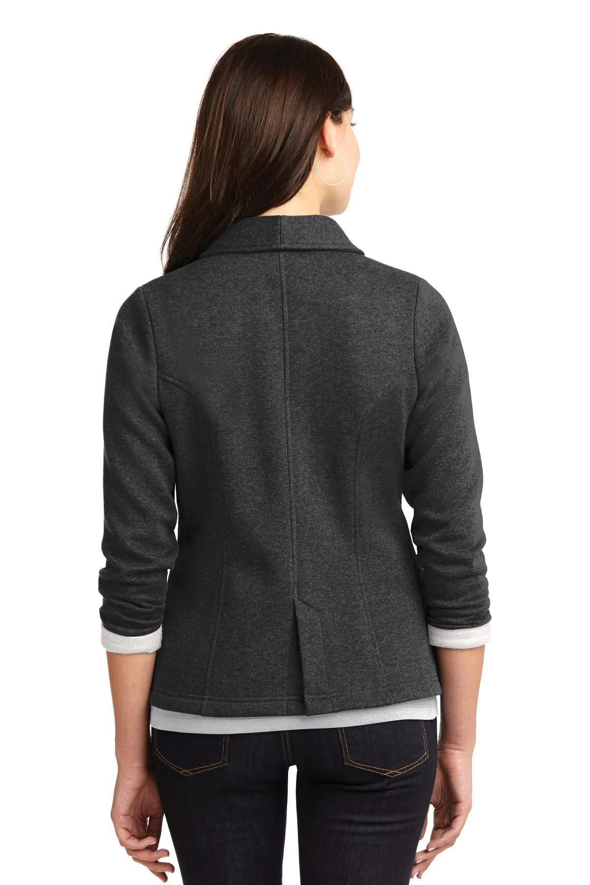 Port Authority Ladies Fleece Blazer L298 Dark Charcoal Heather