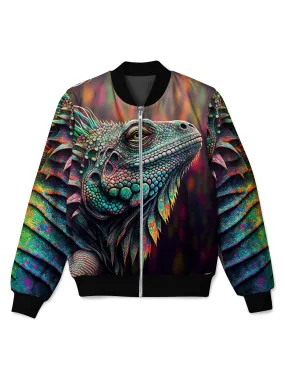 Psychedelic Giant Iguana 2.0 Bomber Jacket