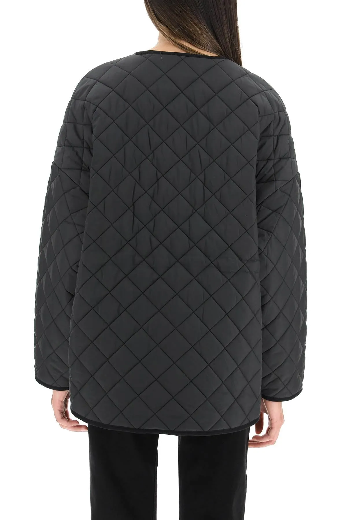 quilted boxy jacket 211 177 732 BLACK