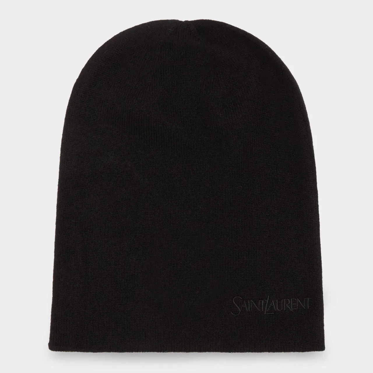 SAINT LAURENT Logo Beanie Hat - Black 1000