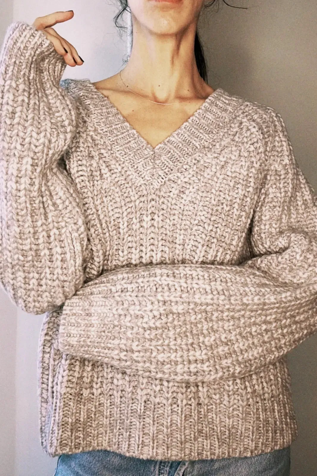 Sample 6 V-neck sweater