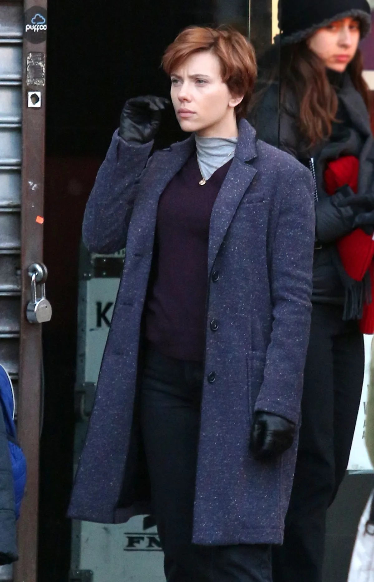 Scarlett Johansson Marriage Story Wool Blend Trench Coat