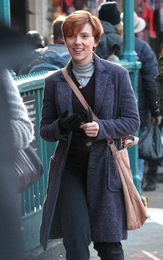 Scarlett Johansson Marriage Story Wool Blend Trench Coat