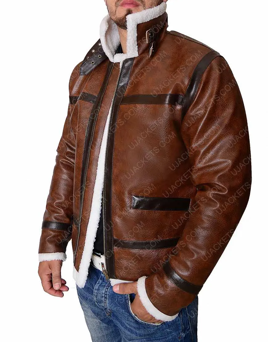 Shearling Resident Evil 4 Leon Kennedy Jacket - UJackets