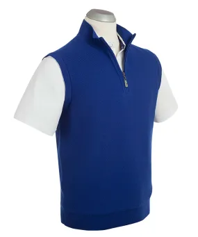 Signature Merino Tuck-Stitch Quarter-Zip Lined Wind Sweater Vest