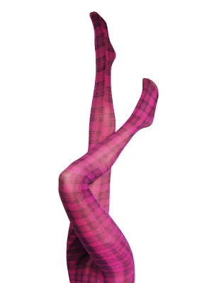 Silky Tattoo Tartan Tights ()