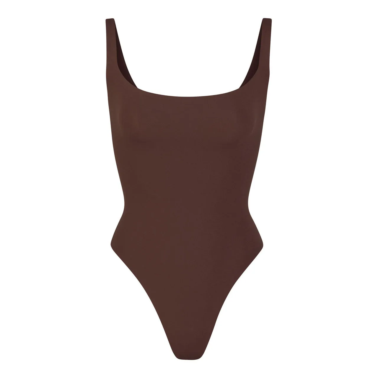 SKIMS FITS EVERYBODY Square Neck Bodysuit Cocoa - Dark Brown