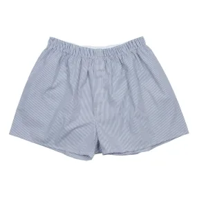 Sunspel - Classic Boxer Shorts - Navy / White Stripes