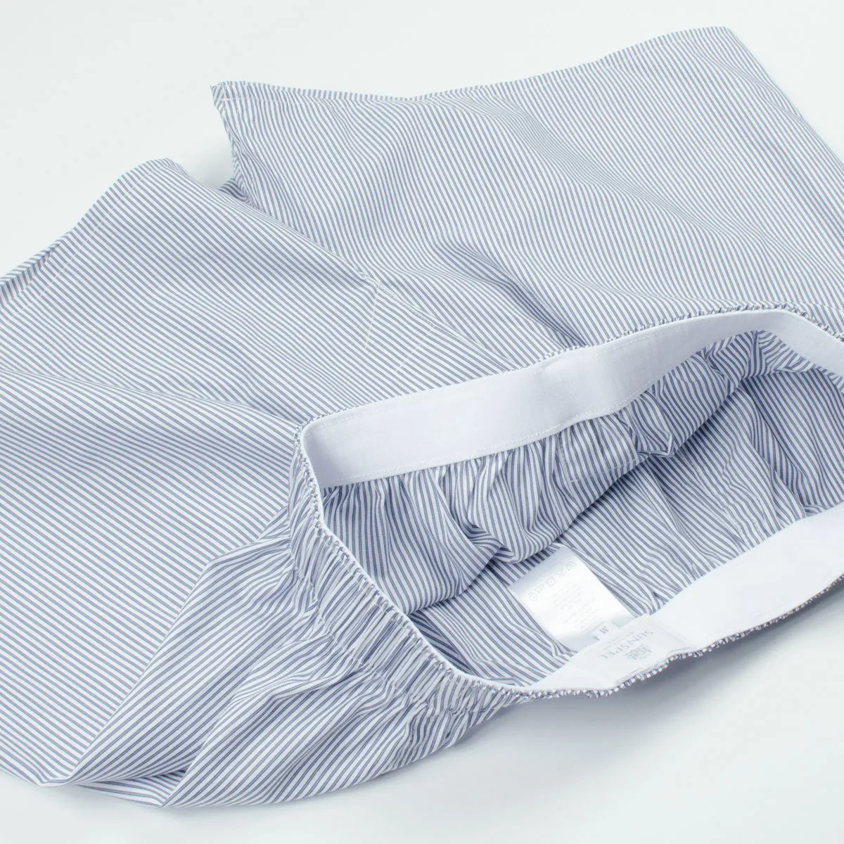 Sunspel - Classic Boxer Shorts - Navy / White Stripes