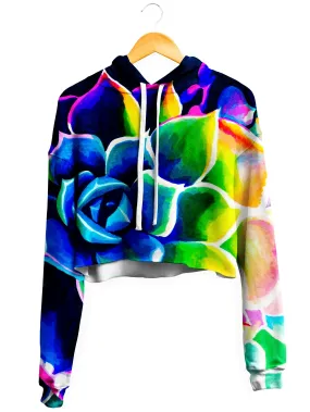 Supp Succulent Fleece Crop Hoodie